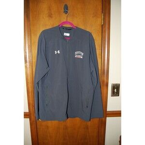 Boston University Lacrosse Under Armor Long Sleeve Full Zip Mens XL Gray Jacket
